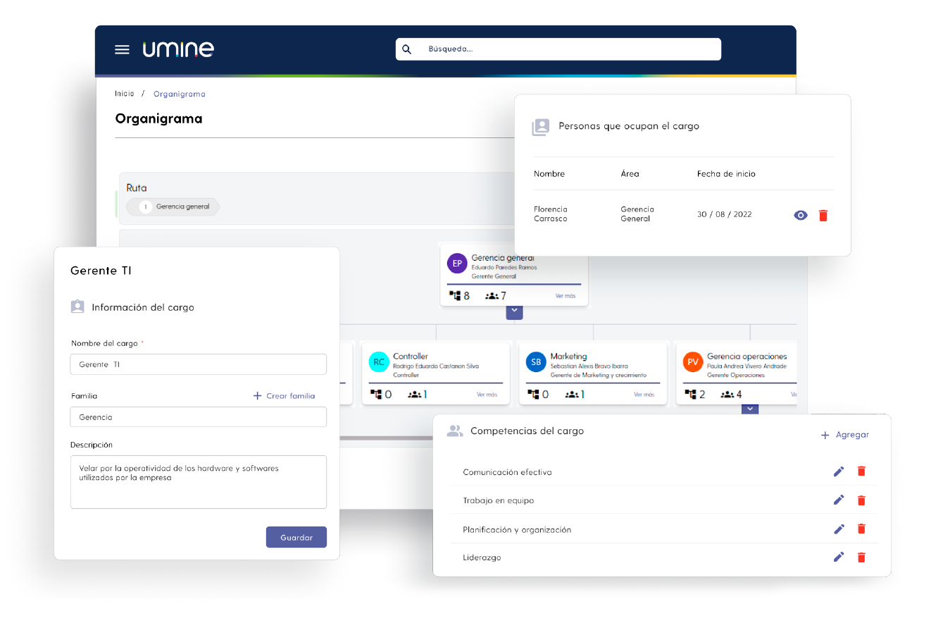 Screenshot plataforma UMINE